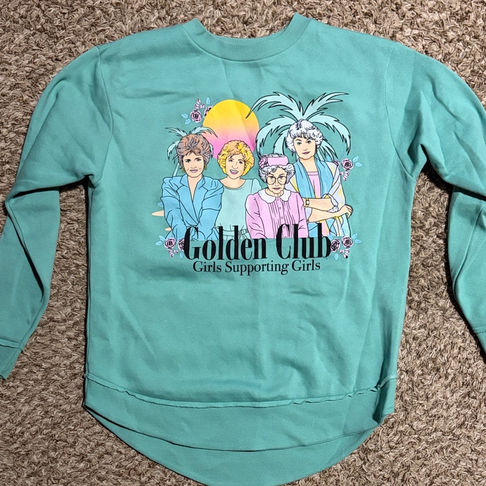 Women's Teal Crew Neck Sweater
